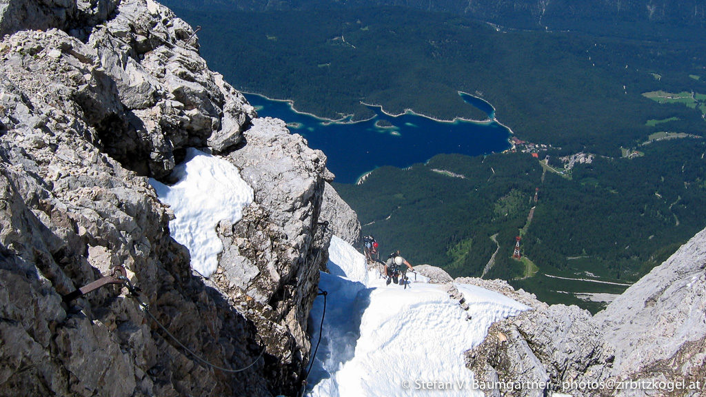 Kurz vor dem Gipfel der Zugspitze